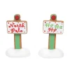 Department 56 Gingerbread Xmas Signs St/2< Village Accessories