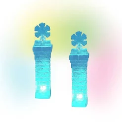 Department 56 Lit Ice Castle Corners< Village Accessories