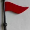 Department 56 Red Flag W/ Black Pole< Replacement Parts