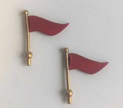 Department 56 Red Flags-Set Of 2< Replacement Parts