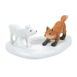 Department 56 White Christmas Fox Face Off< Village Accessories
